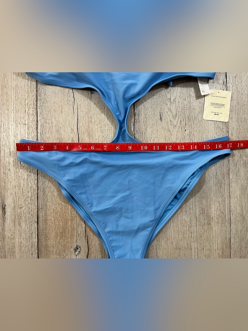 Fabletics Cutout One-Piece Swimsuit Island Escape Blue Size XL NWT - Picture 5 of 11
